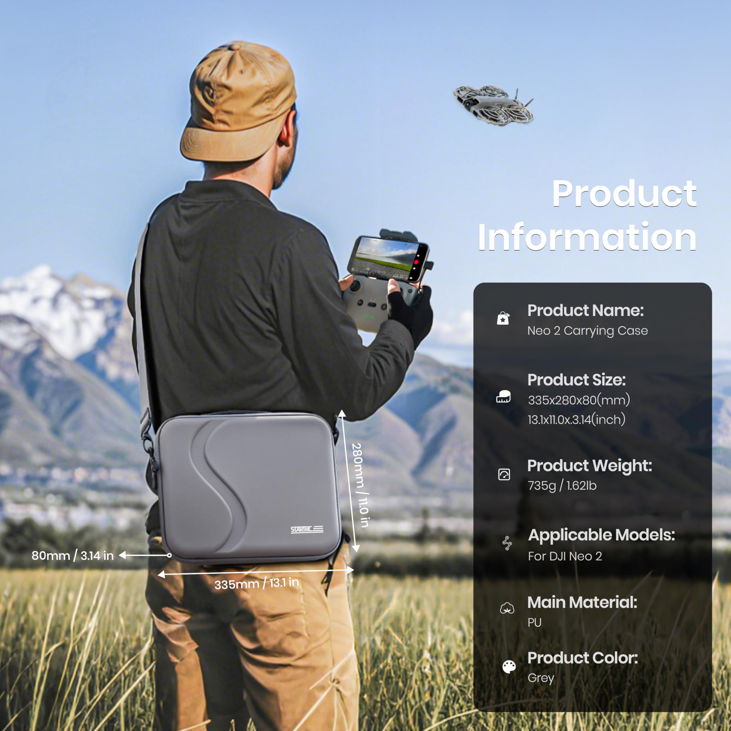Carrying Case for DJI Neo 2 Ac - đánh giá và giá Drone Joystick Cover