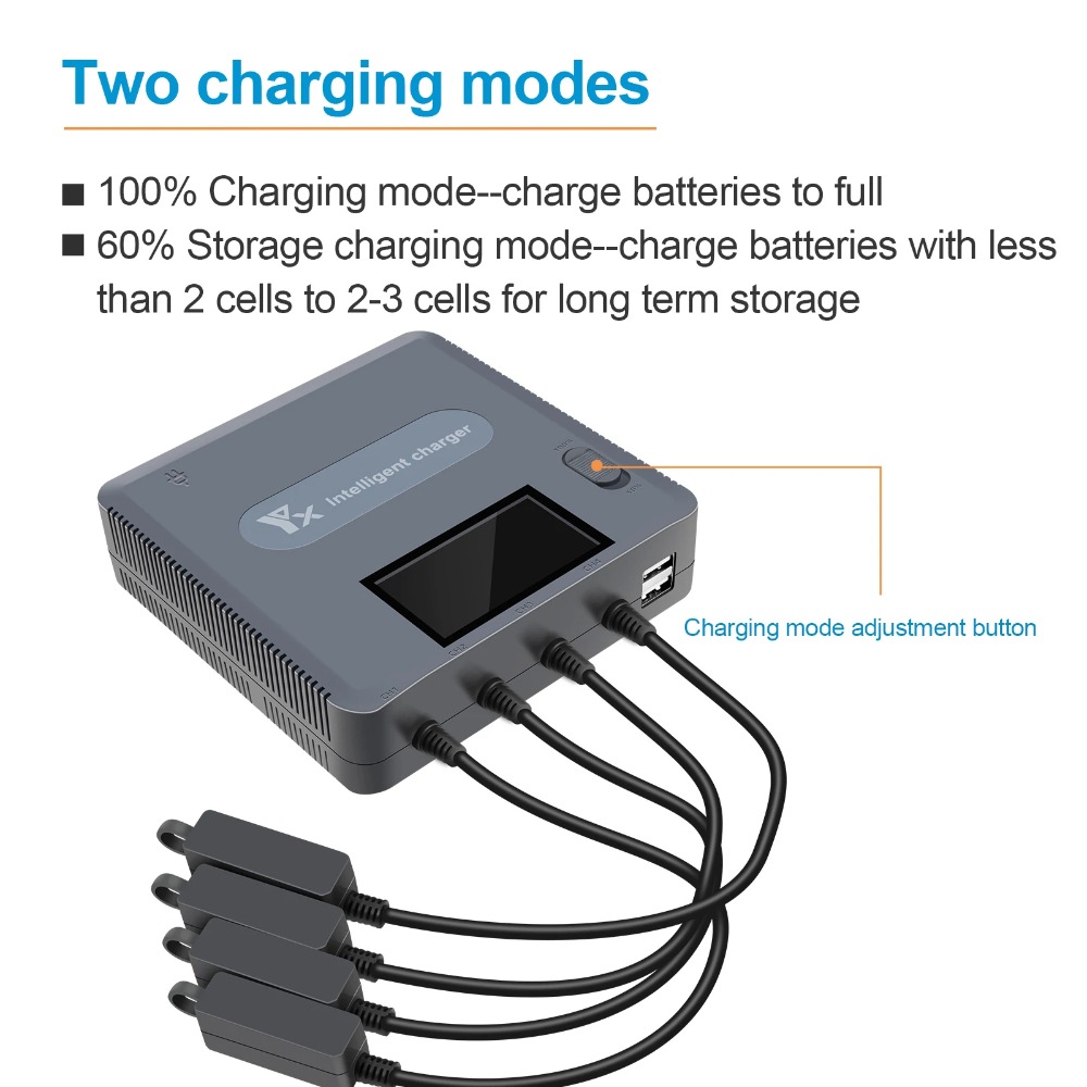 6 in 1 Digital display Battery - đánh giá và giá Drone Charging Hub