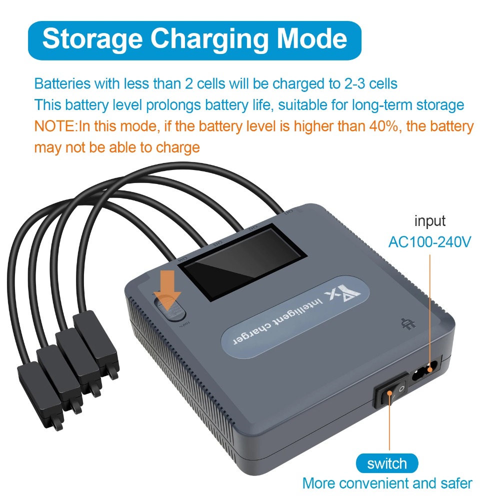6 in 1 Digital display Battery - đánh giá và giá Drone Charging Hub