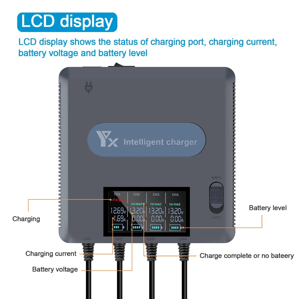 6 in 1 Digital display Battery - đánh giá và giá Drone Charging Hub